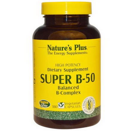 Nature's Plus, Super B-50, 180 Veggie Caps