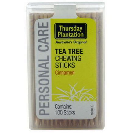 Nature's Plus, Thursday Plantation, Tea Tree Chewing Sticks, Cinnamon, 100 Sticks