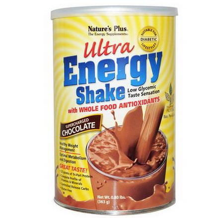 Nature's Plus, Ultra Energy Shake, Supercharged Chocolate 363g