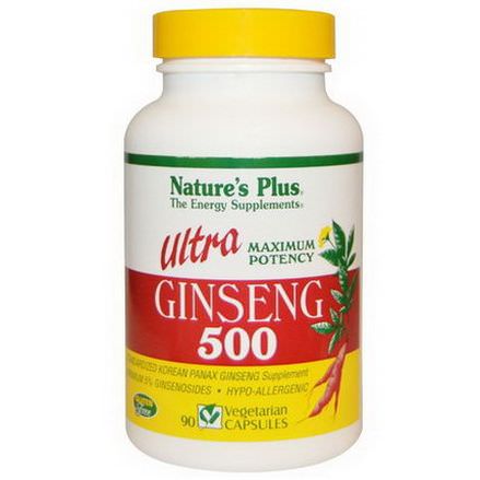 Nature's Plus, Ultra Ginseng 500, 90 Veggie Caps