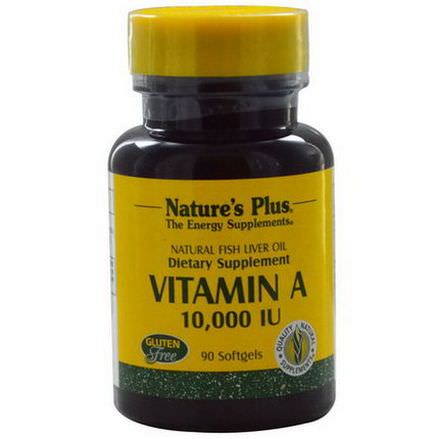 Nature's Plus, Vitamin A, 10,000 IU, 90 Softgels