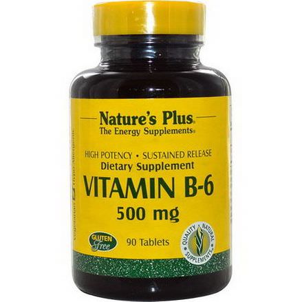 Nature's Plus, Vitamin B-6, 500mg, 90 Tablets