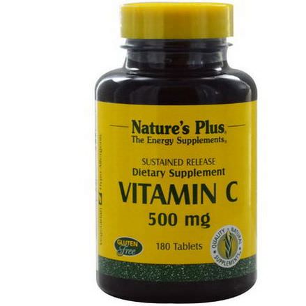 Nature's Plus, Vitamin C, Sustained Release, 500mg, 180 Tablets