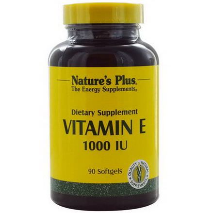 Nature's Plus, Vitamin E, 1000 IU, 90 Softgels