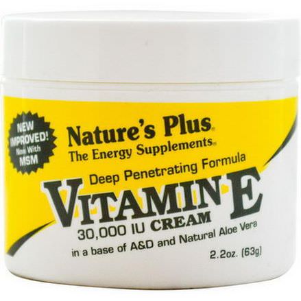 Nature's Plus, Vitamin E Cream, 30,000 IU 63g