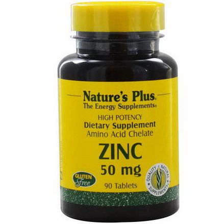 Nature's Plus, Zinc, 50mg, 90 Tablets
