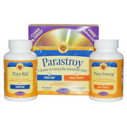Nature's Secret, Parastroy, Cleanse&Sweep The Intestinal Tract, 2 Bottles, 90 Capsules Each