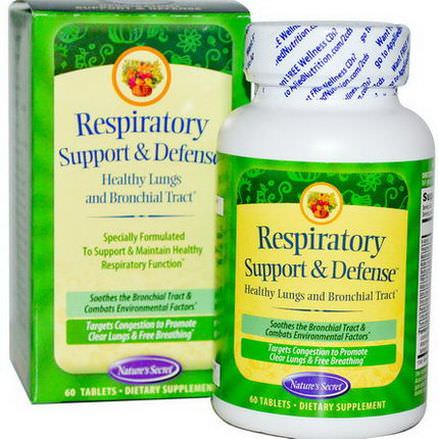 Nature's Secret, Respiratory Support&Defense, 60 Tablets