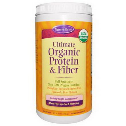 Nature's Secret, Ultimate Organic Protein&Fiber, Unflavored 332.2g