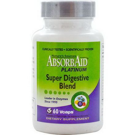 Nature's Sources, AbsorbAid, Platinum, Super Digestive Blend, 60 Vcaps