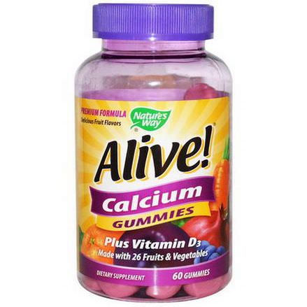 Nature's Way, Alive! Calcium, 60 Gummies
