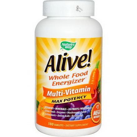 Nature's Way, Alive! Multi-Vitamin, 180 Tablets