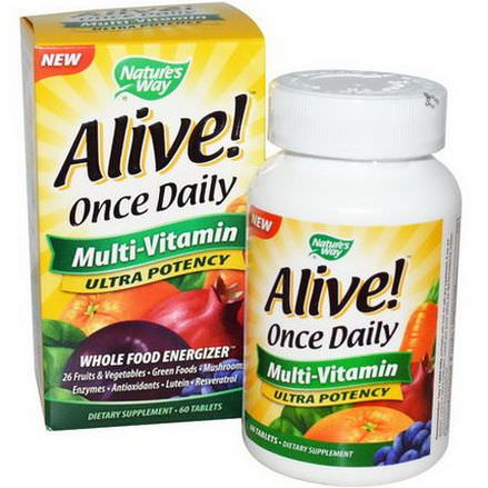 Nature's Way, Alive, Once Daily, Multi-Vitamin, 60 Tablets