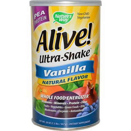 Nature's Way, Alive! Ultra Shake, Vanilla Flavor 585g