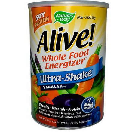 Nature's Way, Alive! Ultra-Shake, Vanilla Flavor 975g