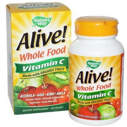 Nature's Way, Alive! Vitamin C, 120 Vcaps