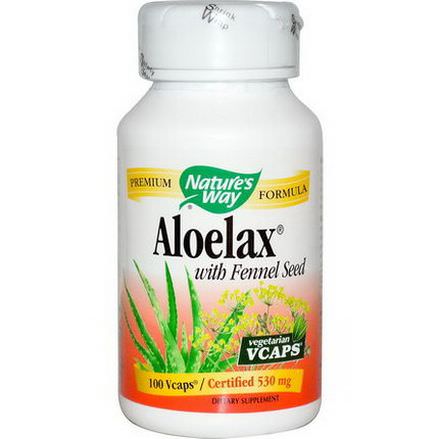 Nature's Way, Aloelax with Fennel Seed, 530mg, 100 Vcaps