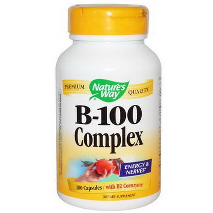 Nature's Way, B-100 Complex, With B2 Coenzyme, 100 Capsules