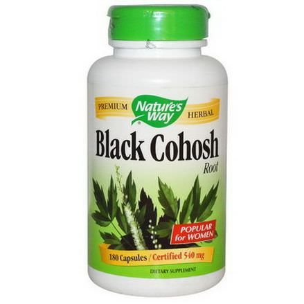 Nature's Way, Black Cohosh Root, 540mg, 180 Capsules