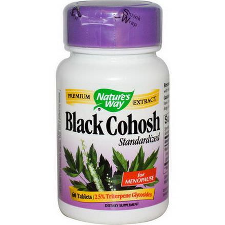 Nature's Way, Black Cohosh, Standardized, 60 Tablets