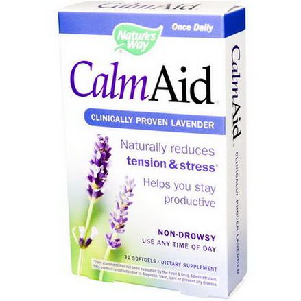 Nature's Way, Calm Aid, Clinically Proven Lavender, 30 Softgels