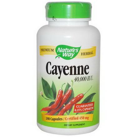 Nature's Way, Cayenne, 450mg, 180 Capsules