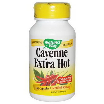 Nature's Way, Cayenne Extra Hot, 450mg, 100 Capsules