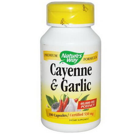 Nature's Way, Cayenne&Garlic, 530mg, 100 Capsules