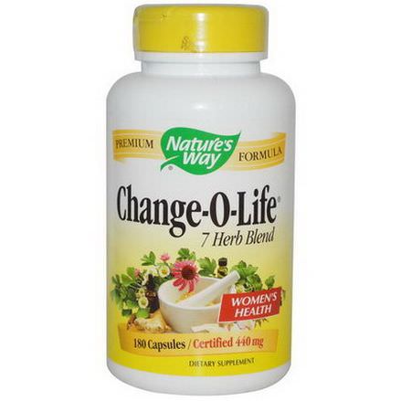 Nature's Way, Change-O-Life, 7 Herb Blend, 440mg, 180 Capsules