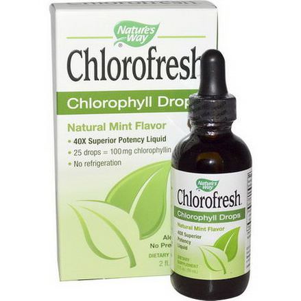 Nature's Way, Chlorofresh, Chlorophyll Drops, Natural Mint Flavor 59ml
