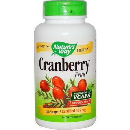 Nature's Way, Cranberry Fruit, 465mg, 180 Vcaps