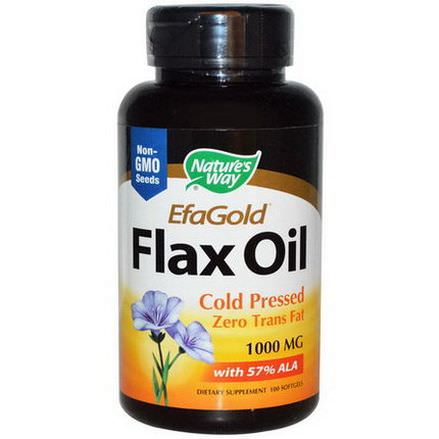 Nature's Way, EfaGold, Flax Oil, 1000mg, 100 Softgels