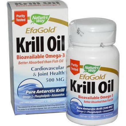Nature's Way, EfaGold, Krill Oil, 500mg, 30 Softgels