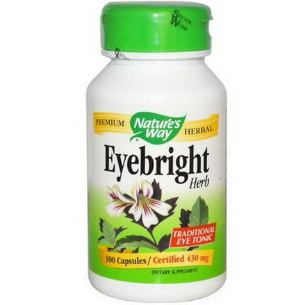 Nature's Way, Eyebright Herb, 430mg, 100 Capsules