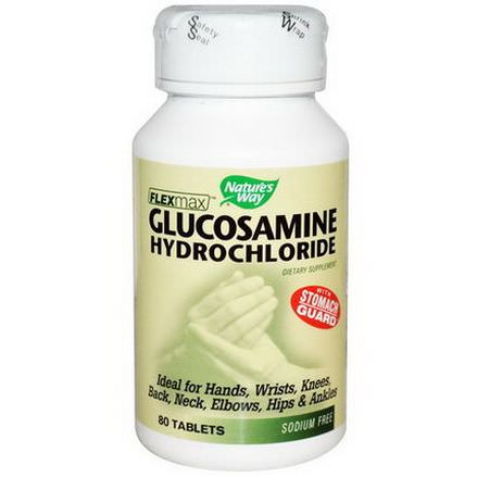 Nature's Way, FlexMax, Glucosamine Hydrochloride with Stomach Guard, 80 Tablets