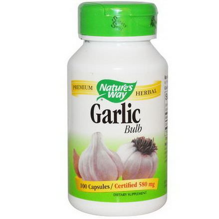 Nature's Way, Garlic Bulb, 580mg, 100 Capsules