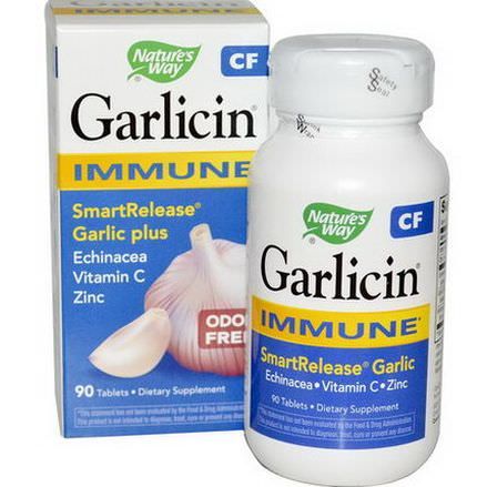 Nature's Way, Garlicin CF, Immune, Odor Free, 90 Tablets