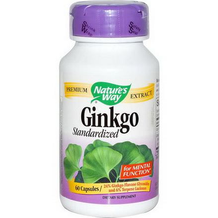 Nature's Way, Ginkgo, Standardized, 60 Capsules
