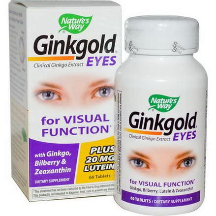Nature's Way, Ginkgold Eyes, 60 Tablets