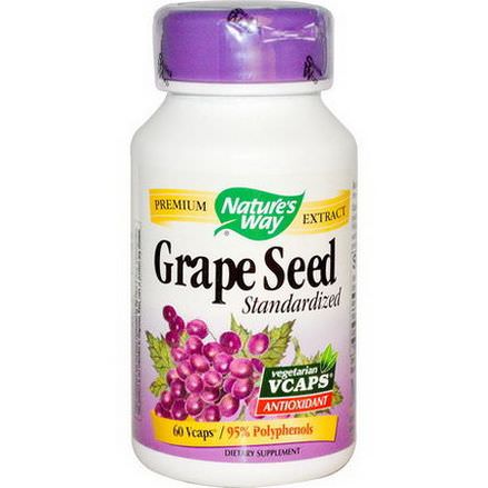Nature's Way, Grape Seed, Standardized, 60 Vcaps