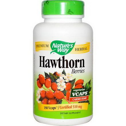 Nature's Way, Hawthorn Berries, 510mg, 180 Vcaps