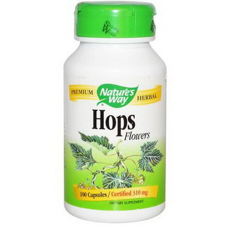 Nature's Way, Hops Flowers, 310mg, 100 Capsules