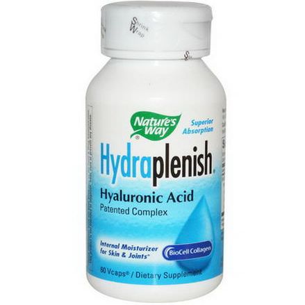 Nature's Way, Hydraplenish Hyaluronic Acid, 60 Vcaps