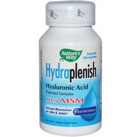 Nature's Way, Hydraplenish, Hyaluronic Acid Plus MSM, 60 Vcaps