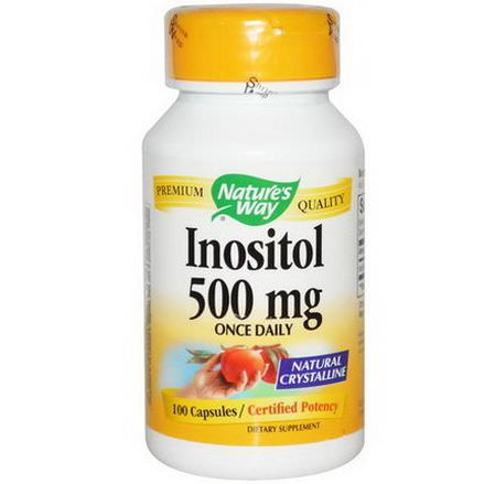 Nature's Way, Inositol, Once Daily, 500mg, 100 Capsules