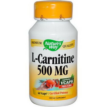 Nature's Way, L-Carnitine, 500mg, 60 Vcaps