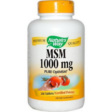 Nature's Way, MSM, Pure OptiMSM, 1000mg, 200 Tablets