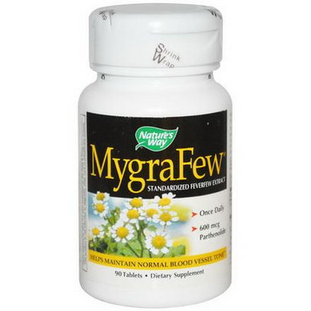 Nature's Way, MygraFew, Standardized Feverfew Extract, 90 Tablets