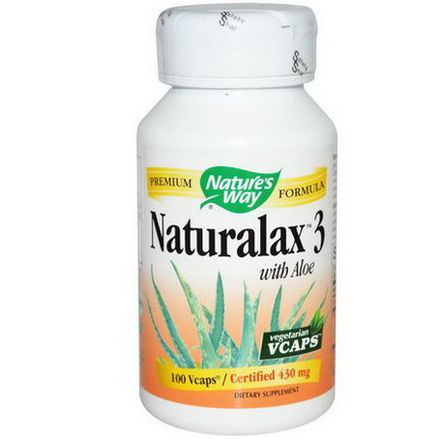 Nature's Way, Naturalax3, with Aloe, 430mg, 100 Vcaps