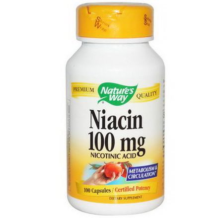 Nature's Way, Niacin, 100mg, 100 Capsules